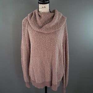 Free People By Your Side Pullover Sweater in Mauve Size XS Cowel Neck